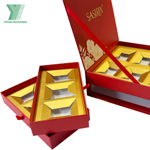 Sang trọng cao cấp bánh sô cô la container món tráng miệng hộp đóng gói quà tặng hai tầng ngày kẹo bánh ngọt cấp thực phẩm Matt cán - Product Image 4