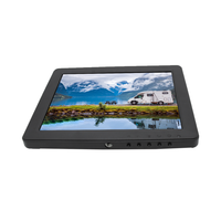 Moniteur CCTV LED DC12V 8 pouces, écran LCD couleur pour voiture, petit écran, montage mural, bureau, avec connecteur VGA BNC AV