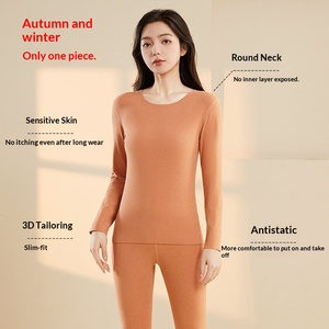 Maglia Termica in Pile Corallo Acrilico Lavorata a Maglia da <span class=keywords><strong>Donna</strong></span>, Strato Base Imbottito Spesso Autunno/Inverno, Top Traspirante per Casa con Collo - Product Image 3