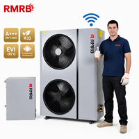 Bomba de Calor Split R32/06FR/18.2kW con Inversor DC, Aire Acondicionado, Calefacción y Refrigeración DHW, A+++ EVI, Bajo Nivel de Ruido -35 ° C 220V 380V CE CB WiFi América
