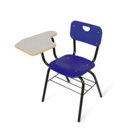 Chaises d'école confortables à accoudoirs, empilables, pour la formation, les étudiants, l'écriture, avec bureau