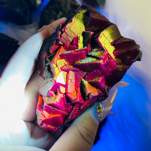 Cristalli di <span class=keywords><strong>Fluorite</strong></span> Nera Naturale all'Ingrosso, Pietre Grezze Intagliate e Lucidate per Regali e Decorazioni - Product Image 5