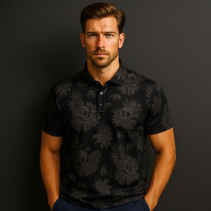 Polos de golf pour hommes, à manches courtes, respirants, anti-transpiration, avec logo personnalisé, les mieux notés, noirs - Product Image 3