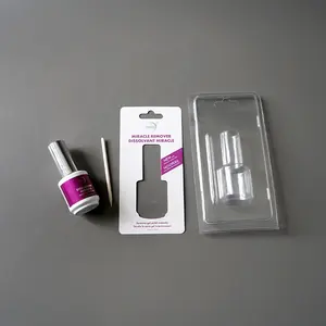 LOW MOQ Custom Hinged Clamshell Blister Packaging with Insert Card for Nail Polish Packaging Box