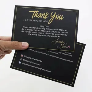 Diseño de logotipo personalizado Impresión de tarjetas de visita de doble cara tarjeta de agradecimiento corporativa personalizada tarjeta postal de felicitación