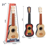 21" Plastic Acoustic Guitar Musical Instruments Toy Kids Music Enlightenment 6 Steel Strings Guitar Educational Toy for Beginner