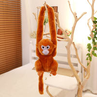 Jouet en peluche singe personnalisé, animal en peluche doux avec design personnalisé pour les enfants de 3 ans et plus, cadeau unisexe