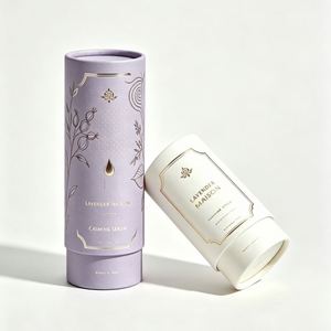 FUXI FX Custom Four-Color Printed Embossed Fragrance Paper Tube Box Premium Cardboard Container Sustainable Cosmetic Packaging - Product Image 2