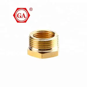 Casquillo reductor de GA-2821 Qiai fabricante profesional 58-3 materias primas insertos roscados accesorios de fontanería de latón