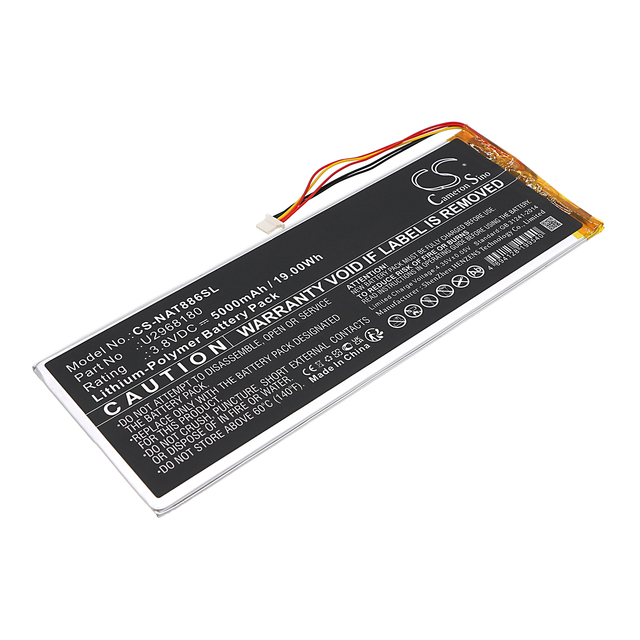 Battery for ONN NSurf Tablet 10" Gen 2 , 100011886, U2968180 3.80V 5000mAh / 19.00Wh