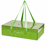 Boîte cadeau pour fruits pliable personnalisée avec couvercle transparent, trous d'aération, impression quadricolore, protection UV, emballage pour fruits et légumes frais