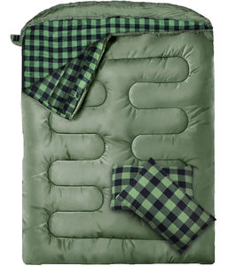 <span class=keywords><strong>Sac</strong></span> <span class=keywords><strong>de</strong></span> <span class=keywords><strong>couchage</strong></span> <span class=keywords><strong>double</strong></span> adulte avec flanelle et 2 oreillers, <span class=keywords><strong>grand</strong></span> tapis <span class=keywords><strong>de</strong></span> <span class=keywords><strong>couchage</strong></span> camping pour 2 personnes, adapté au temps <span class=keywords><strong>froid</strong></span> - Product Image 3