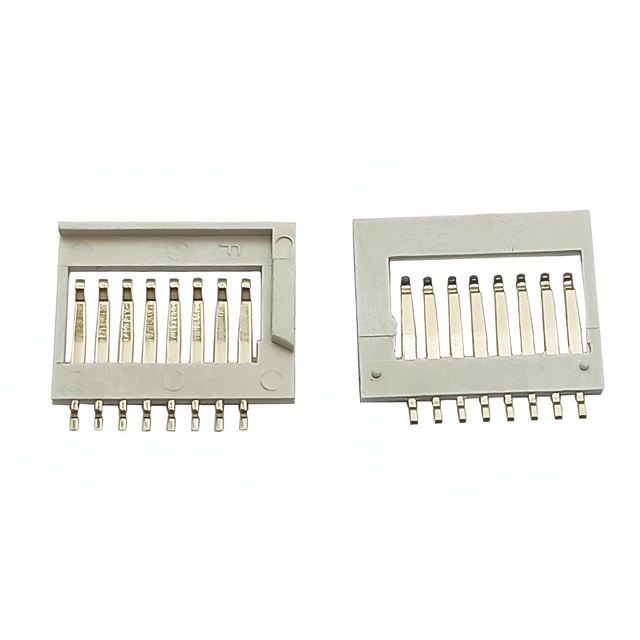 All-Plastic 8P for Micro SD Memory Card Slot High Temperature Resistance TF Card Socket Simple Electronic Accessory