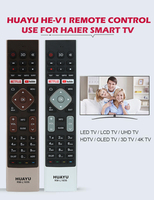 HUAYU RM-L1656 Pengganti Remote Universal Inframerah untuk Haier HTR-A18M 55D3550 40D3500M 46 Tombol Kode Tetap 2 Baterai AAA CE