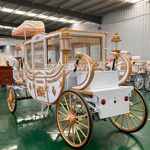 รถม้าไฟฟ้า ZOWN รุ่น Royal Carriage สีขาวทอง ดีไซน์หรูหรา ล้อแข็งแรง สำหรับงานแต่งงาน สวนสาธารณะ และทัวร์ในเมือง - Product Image 4