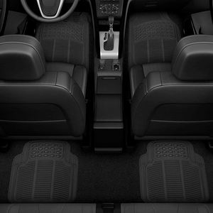 4 pièces de haute qualité universelles 3d PVC plastique tpe matériel imperméable tapis de voiture revêtement de sol ensemble de tapis - Product Image 5