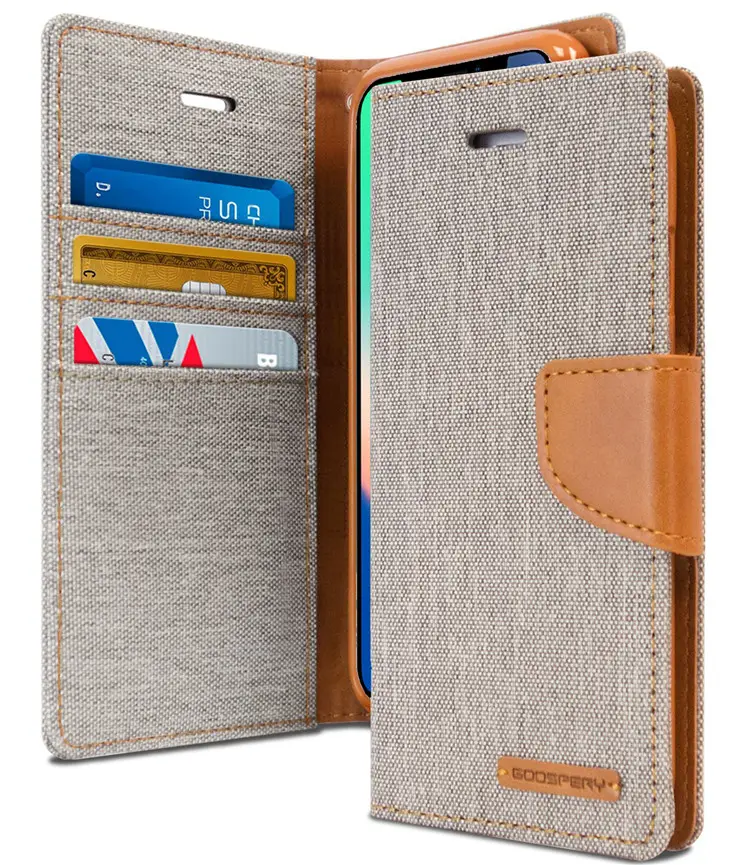 Original Korea Brand Flip Phone Case For Iphone Mobile Case 12 Pro Max Canvas Diary Wallet Case