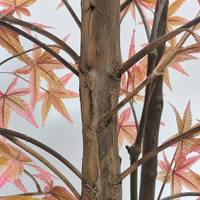 Künstlicher Ahorn-Baum im Topf mit Herbstlichen Orange-Rot-Gelben Ahornblättern, Kunstpflanze für Innenräume, Wohnzimmer, Hotel und Heimdekoration