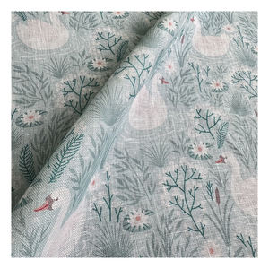 Tela <span class=keywords><strong>de</strong></span> <span class=keywords><strong>Lino</strong></span> Italiano con Diseño Clásico <span class=keywords><strong>de</strong></span> Cisne, Impresión Digital 100% <span class=keywords><strong>Lino</strong></span>, Venta al por Mayor <span class=keywords><strong>para</strong></span> Confección, Directo <span class=keywords><strong>de</strong></span> Fábrica - Product Image 2