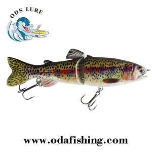 เหยื่อปลอมแบบแข็งสำหรับตกปลา ตัวเหยื่อพลาสติกแข็งแบบมีข้อต่อ  ตัวเหยื่อเปล่าไม่มีสี ตัวเหยื่อปลอมแบบ Swimbait - Product Image 6