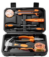 Kit d'entretien 13 pièces : Clé à molette réglable 8 pouces, Pince 6 pouces, Scie à métaux, Marteau, Mètre ruban 3M – Ensemble d'outils ménagers complet et de base