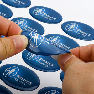 Promoción forma personalizada resina epoxi transparente pegatinas de cristal impermeable PU poliuretano cúpula epoxi pegatinas con logotipo 3D de negocios - Product Image 2