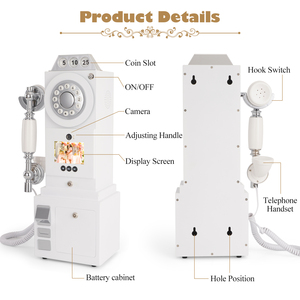 Livre d'or audio de mariage YSNAR TVR-601W 32 Go SDK Message vocal Téléphone public à pièces - Product Image 5