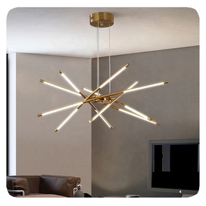 Lampadario a LED in oro nordico moderno in ferro lampada a sospensione per soggiorno sala da pranzo cucina camera da letto Loft decorazione per la casa - Product Image 5