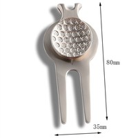 Outil de réparation de balle de golf en alliage de zinc de style luxe de haute qualité, marqueur de balle en métal multifonctionnel, souple, étanche et vierge