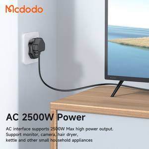 Mcdodo 455 Convertidor <span class=keywords><strong>de</strong></span> CA <span class=keywords><strong>de</strong></span> <span class=keywords><strong>2500W</strong></span> 100-250V 10A 8 orificios (EE. UU., UE, AU, Reino Unido, CNX2) Cargadores y Adaptadores Adaptador <span class=keywords><strong>de</strong></span> Viaje Universal para la UE - Product Image 4