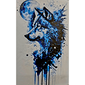 Wolf to Moon Hueforge 3D Arte da parete - Product Image 2