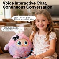 Assistant vocal IA commercial Samtoycn, poupée en peluche douce multilingue, robot de divertissement parlant avec contrôle par application et yeux dynamiques