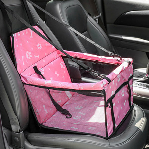 Tempat duduk mobil hewan peliharaan Oxford, pembawa mobil portabel tahan gores tahan air pola polos untuk anjing dan kucing - Product Image 1
