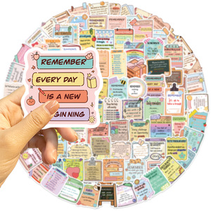 100 <span class=keywords><strong>Pegatinas</strong></span> Adhesivas de Salud Mental para Decoración de Libros y Botellas, con <span class=keywords><strong>Frases</strong></span> <span class=keywords><strong>Motivadoras</strong></span> y Positivas - Product Image 4
