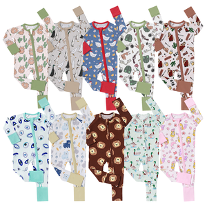 Pijama Enterizo Personalizado para Recién Nacido, Unisex, con Cierre de Dos Vías, Manga Larga, <span class=keywords><strong>Mono</strong></span>, Ropa de Dormir, Pelele para Bebé - Product Image 1