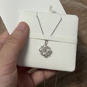 S925 Pure Silver Japanese Sparkling Diamond Cross <b>Birthstone</b> <b>Necklace</b> Niche Design December <b>Birthstone</b> Lock Bone Pearl <b>Necklace</b> - Product Image 3