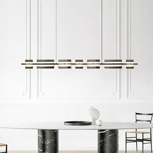 Lámpara de Araña Minimalista Italiana de Cobre para Comedor, Diseño de Cristal de Lujo, Lámpara Colgante para Isla de Cocina, Barra o Mostrador - Product Image 4