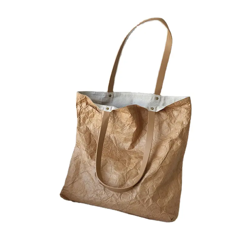 กระเป๋าโท้ทใส่กระดาษแฟชั่นขนาดใหญ่ออกแบบได้เองเป็นมิตรต่อสิ่งแวดล้อมกระเป๋าช้อปปิ้งชายหาดมีซิป
