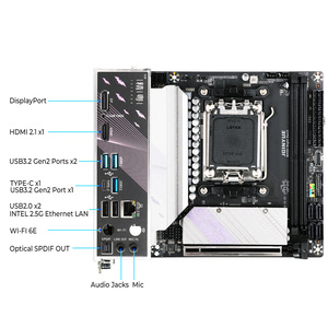 AM5 B650i Night Devil SATA integrado <span class=keywords><strong>DDR4</strong></span> ITX placa base compatible con AMD para Ryzen 7000/8000/9000 serie CPU DDR5 <span class=keywords><strong>RAM</strong></span> servidor nuevo - Product Image 5