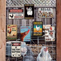 Carteles de Metal de pollo Vintage rústico, huevos frescos de granja personalizados, placas de Metal, animales, advertencia, decoración de granja