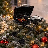 Barbecue portable en acier de style coréen moderne avec sécurité anti-flamme pour le camping et les barbecues en plein air