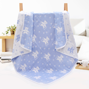 بطانية شاش للأطفال, بطانية مطرزة مقاس 43 × 43 بوصات ، لحاف سرير للأطفال ، مقاس 100% قطن من الموسلين ، بطانية مكونة من 6 طبقات - Product Image 5