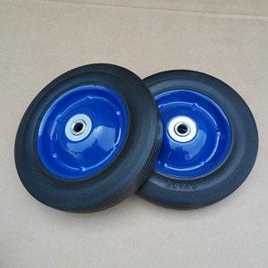 Solid Rubber <b>Wheels</b> 8X1.75 Firm Tread For Tool <b>Cart</b> And Handcart Use No Brake Included Bolt Hole Type - Product Image 2