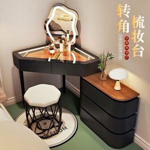 Coiffeuse d'angle moderne avec miroir et tiroirs de rangement pour chambre à coucher - Product Image 2