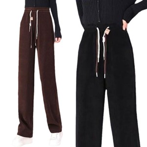 Nuovi <span class=keywords><strong>pantaloni</strong></span> larghi in <span class=keywords><strong>velluto</strong></span> di cotone da <span class=keywords><strong>donna</strong></span> in <span class=keywords><strong>velluto</strong></span> a 25 stile in <span class=keywords><strong>velluto</strong></span> Casual dimagrante per Smiley doppia cintura autunno - Product Image 5