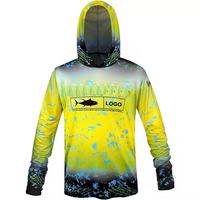 Chemise de pêche pour homme sur mesure, protection UV, antibactérienne, grande taille, en spandex/polyester, imprimée par sublimation, UPF50