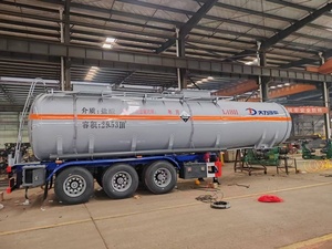 Semi-remorque à 3 essieux pour liquides chimiques corrosifs, citerne pour acide sulfurique concentré, véhicule de transport de liquides dangereux - Product Image 4