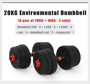 Haltères multicolores 2 en 1, <span class=keywords><strong>10KG</strong></span> 15KG 20KG 30KG 40KG, matière de Protection de l'environnement, vente en gros, pièces - Product Image 6
