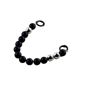 Cadena de llavero con cuentas blancas y negras, decoración de perlas de resina para accesorios de bolsos DIY, primavera 2024 - Product Image 5