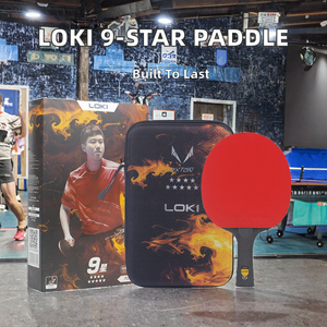 Raquette de tennis de table <span class=keywords><strong>Loki</strong></span> Professional 9 étoiles, surface Koto 7 plis, fond en Ayous, raquette en fibre de carbone durable, attaque puissante - Product Image 2